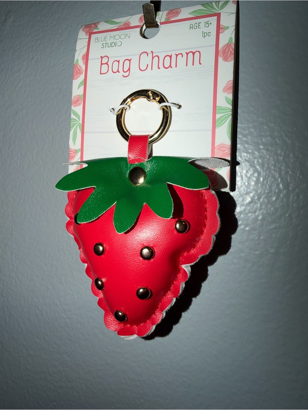 Blue Moon Studio Strawberry Bag Charm